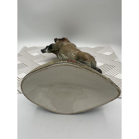 Vintage Jim Beam Whiskey Decanter Horse Bottle 120 Month Old 14” Sculpture - Picture 7 of 7